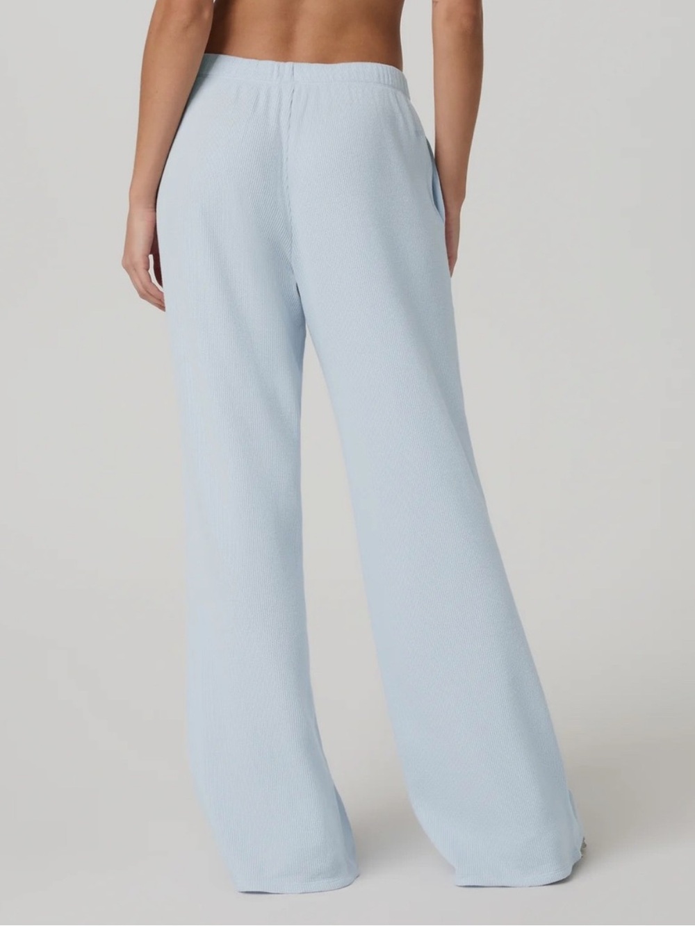 Vuori Waffle Wide Leg Pants in Soft Sky - Picture 3 of 13